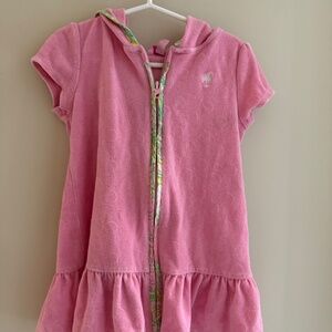 Lilly Pulitzer Pink Terrycloth Coverup — Girls Size 4-5